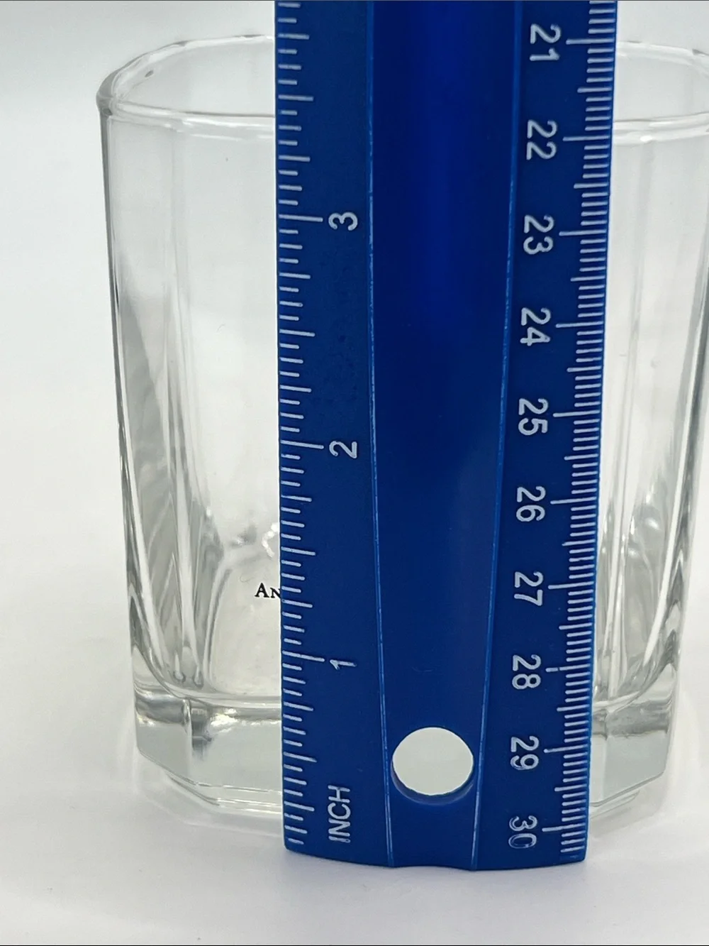 Jack Daniels Clear Glass Square Whiskey Tumbler with Black Logo